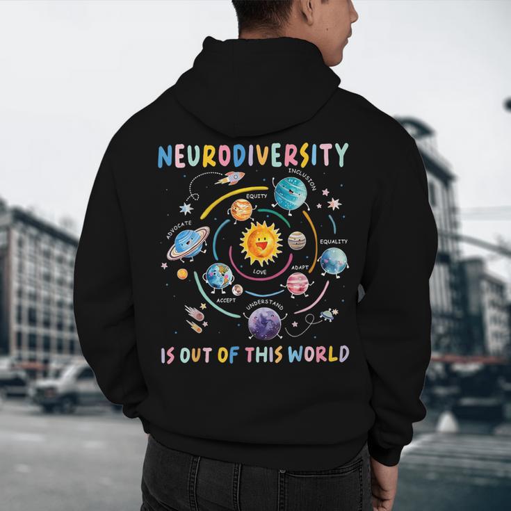Neurodiversity Is Out Of This World Space Autism Teacher Men's Hoodie Back Print, novelty gifts, funny gifts Neurodiversity Is Out Of This World Space Autism Teacher Men's Hoodie Back Print, novelty gifts, funny gifts