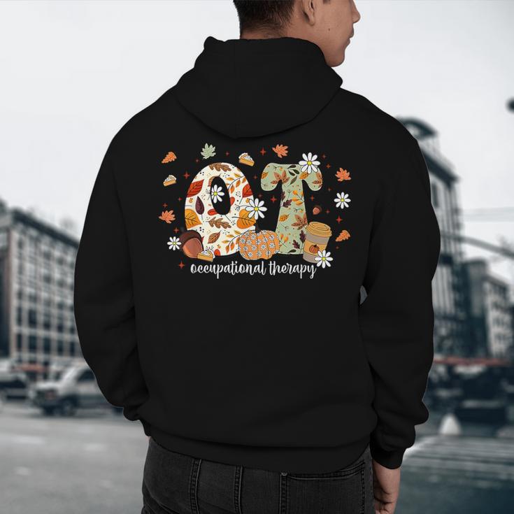 Occupational Therapy Fall Autumn Pumpkin Flower OTA Teacher Men's Hoodie Back Print, novelty gifts, funny gifts Occupational Therapy Fall Autumn Pumpkin Flower OTA Teacher Men's Hoodie Back Print, novelty gifts, funny gifts