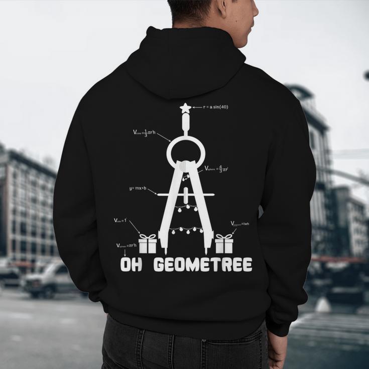 Oh Geometree Math Teacher Geometry Christmas Tree For Men Women Kids Men's Hoodie Back Print, novelty gifts, funny gifts