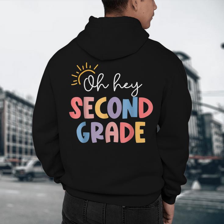 Oh Hey Second Grade First Day Of Teacher Girls Boys Kids Men's Hoodie Back Print, novelty gifts, funny gifts