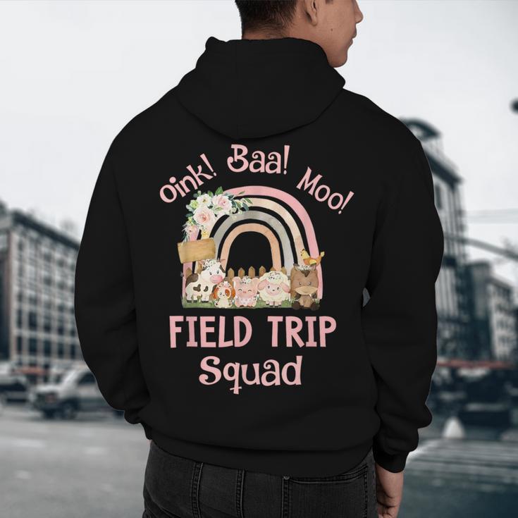 Oink Baa Moo Field Trip Squad Teacher Students Matching Men's Hoodie Back Print, novelty gifts, funny gifts Oink Baa Moo Field Trip Squad Teacher Students Matching Men's Hoodie Back Print, novelty gifts, funny gifts