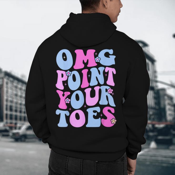 OMG Point Your Toes Dancing Teacher Tap Dancer Dance For Men Women Kids Men's Hoodie Back Print, novelty gifts, funny gifts