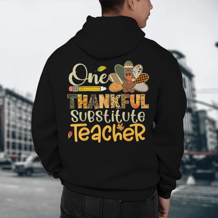 One Thankful Substitute Teacher Turkey Leopard Thanksgiving For Men Women Men's Hoodie Back Print, novelty gifts, funny gifts One Thankful Substitute Teacher Turkey Leopard Thanksgiving For Men Women Men's Hoodie Back Print, novelty gifts, funny gifts