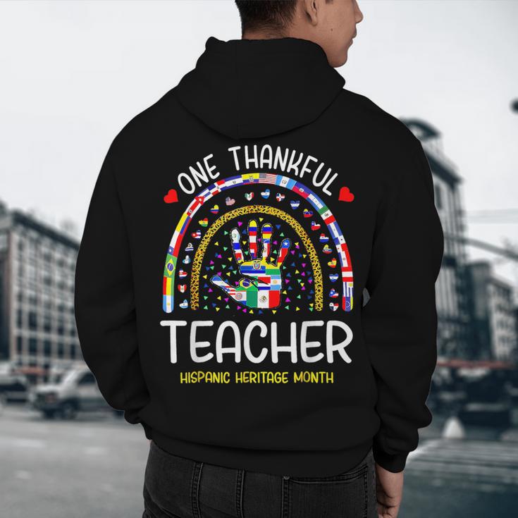 One Thankful Teacher Hispanic Heritage Month Countries Flags Men's Hoodie Back Print, novelty gifts, funny gifts One Thankful Teacher Hispanic Heritage Month Countries Flags Men's Hoodie Back Print, novelty gifts, funny gifts