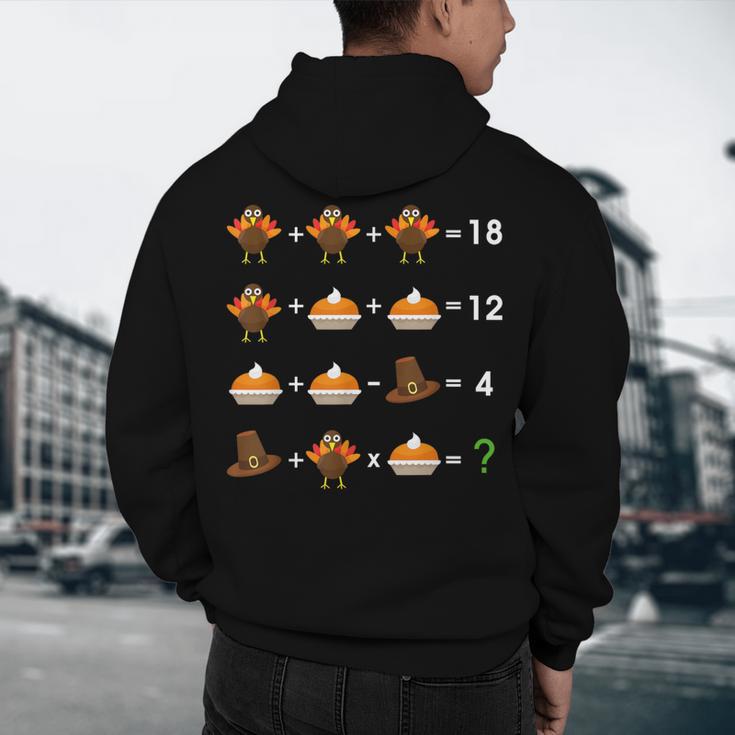 Order Of Operations Thanksgiving Quiz Math Teacher Men's Hoodie Back Print, novelty gifts, funny gifts