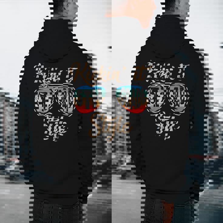 P41l Retro Kickin It 5th Grade Style Teacher Back To School For Men Women Girls Kids Men&#x27;s Hoodie Back Print, novelty gifts, funny gifts