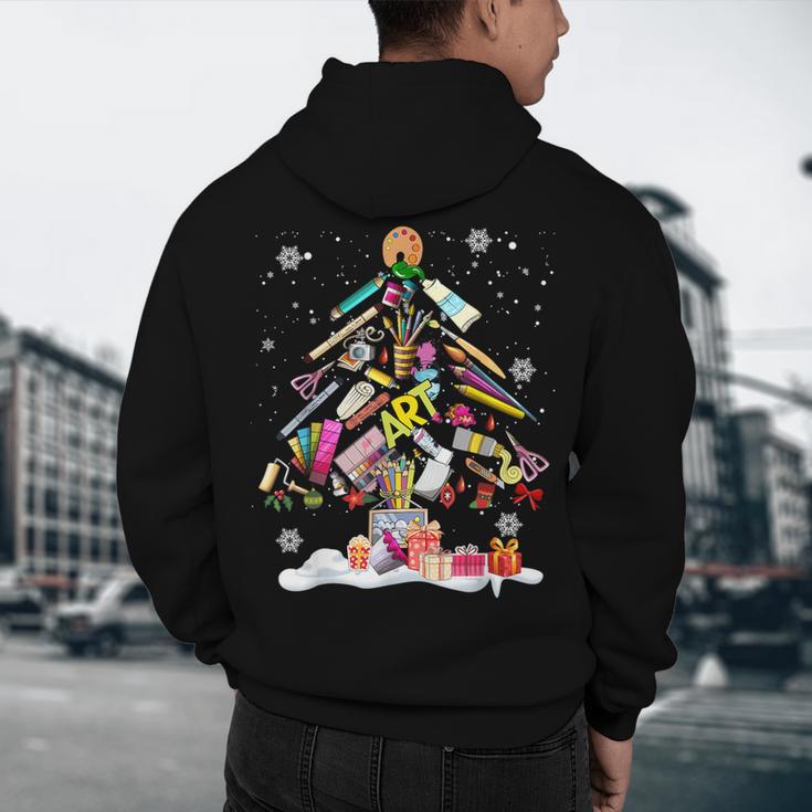 Paintbrush Christmas Tree Decor Xmas For Artist Art Teacher For Men Women Men's Hoodie Back Print, novelty gifts, funny gifts Paintbrush Christmas Tree Decor Xmas For Artist Art Teacher For Men Women Men's Hoodie Back Print, novelty gifts, funny gifts