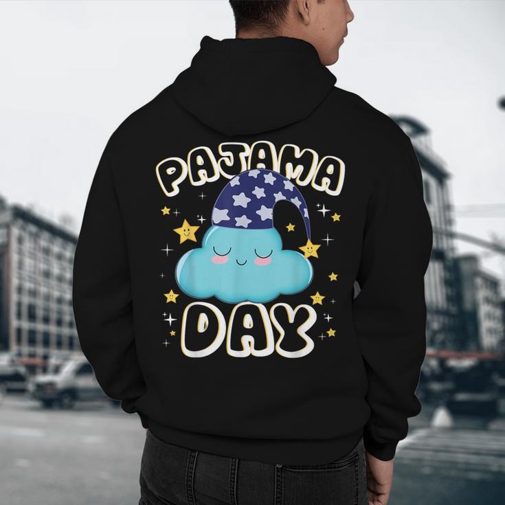 Pajama Day School Spirit Week Fun Cloud Teacher Student Men's Hoodie Back Print, novelty gifts, funny gifts Pajama Day School Spirit Week Fun Cloud Teacher Student Men's Hoodie Back Print, novelty gifts, funny gifts