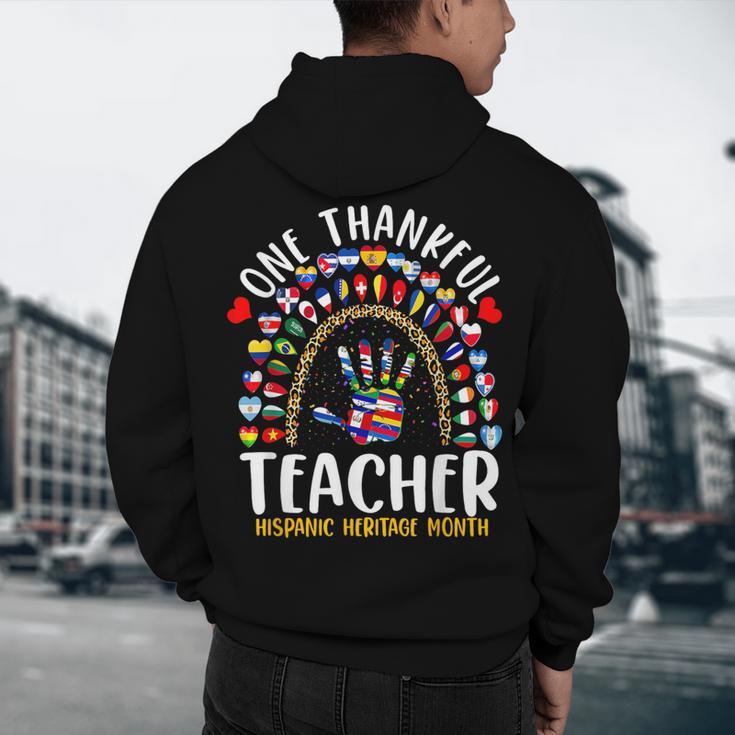Hispanic Heritage Month One Thankful Teacher Rainbow Men's Hoodie Back Print, novelty gifts, funny gifts Hispanic Heritage Month One Thankful Teacher Rainbow Men's Hoodie Back Print, novelty gifts, funny gifts