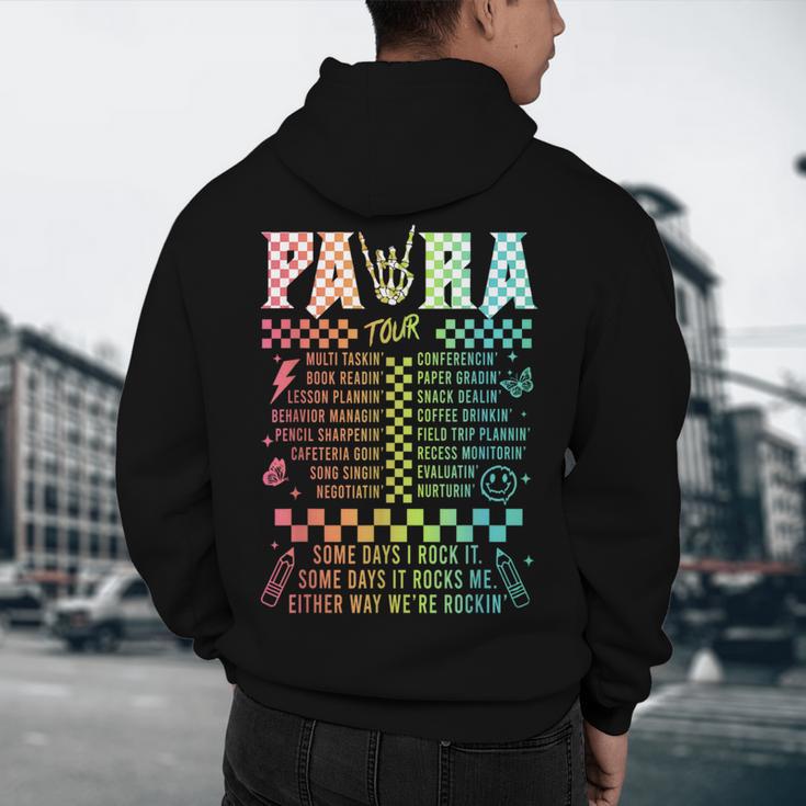 Para Tour Paraprofessional Squad Rock Teacher Back To School Men's Hoodie Back Print, novelty gifts, funny gifts Para Tour Paraprofessional Squad Rock Teacher Back To School Men's Hoodie Back Print, novelty gifts, funny gifts