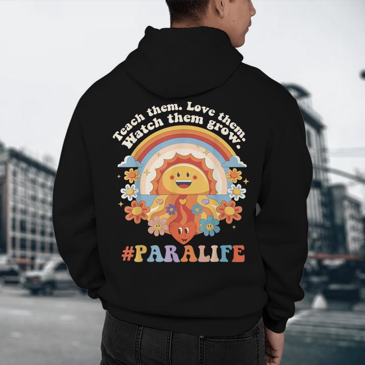 Paraprofessional Para Life Sun Flower Teacher Back To School Men's Hoodie Back Print, novelty gifts, funny gifts Paraprofessional Para Life Sun Flower Teacher Back To School Men's Hoodie Back Print, novelty gifts, funny gifts