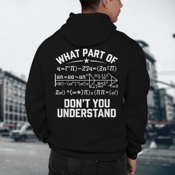 What Part Of Don't You Understand Math Teacher Men's Hoodie Back Print, novelty gifts, funny gifts What Part Of Don't You Understand Math Teacher Men's Hoodie Back Print, novelty gifts, funny gifts