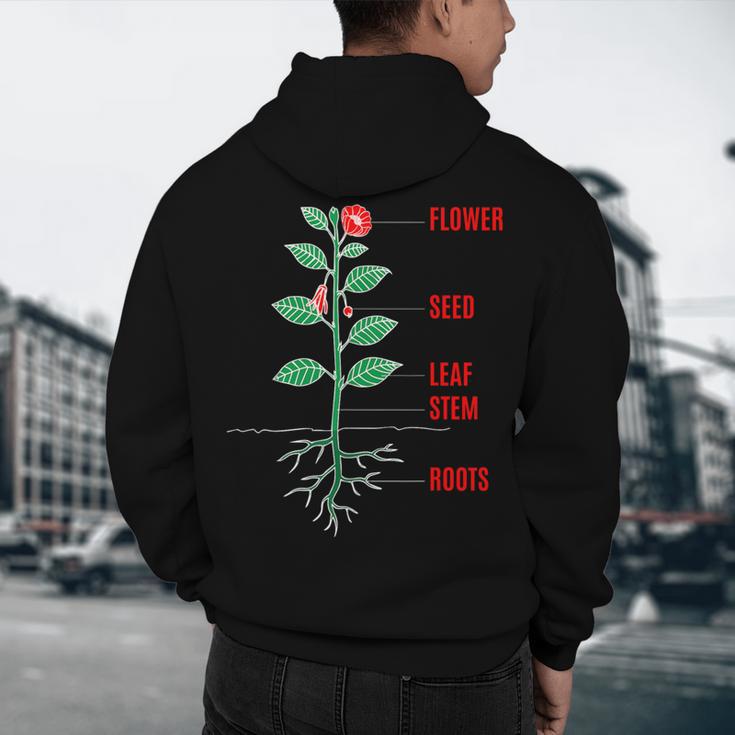 Parts Of a Plant Science For Teachers Kids And Students Men's Hoodie Back Print, novelty gifts, funny gifts