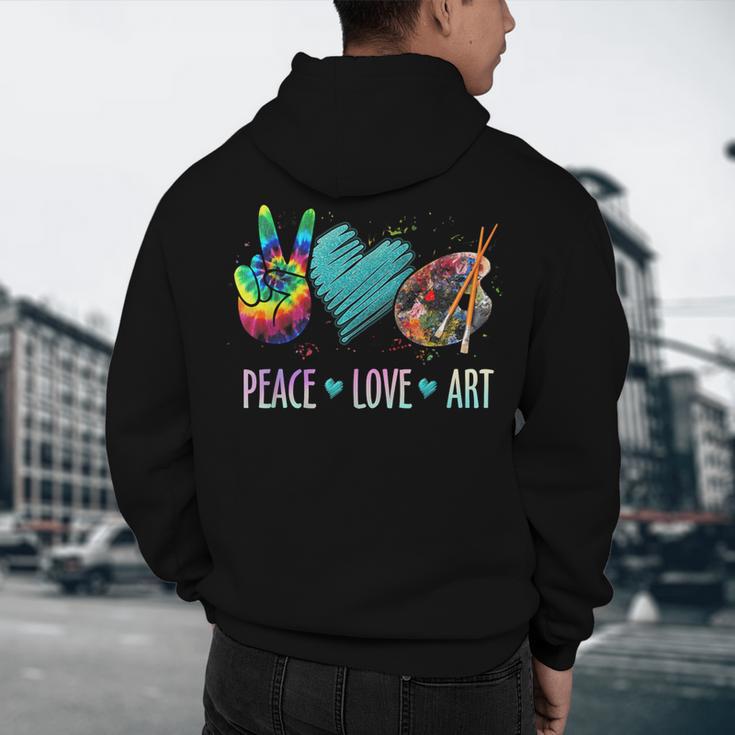 Peace Love Art Painting Palette Art Teacher Men's Hoodie Back Print, novelty gifts, funny gifts Peace Love Art Painting Palette Art Teacher Men's Hoodie Back Print, novelty gifts, funny gifts