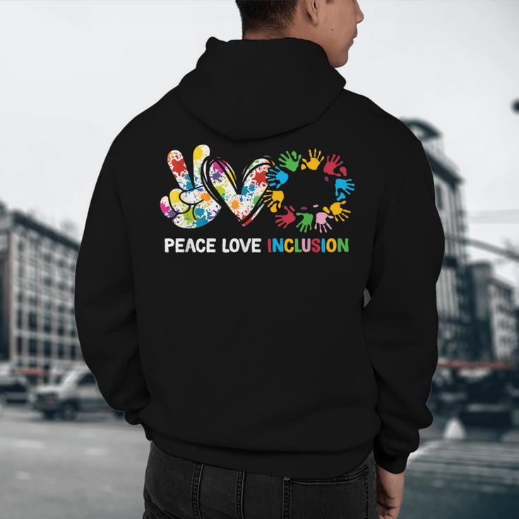 Peace Love Inclusion Sped Squad Special-Ed Teacher Daycare Men's Hoodie Back Print, novelty gifts, funny gifts Peace Love Inclusion Sped Squad Special-Ed Teacher Daycare Men's Hoodie Back Print, novelty gifts, funny gifts