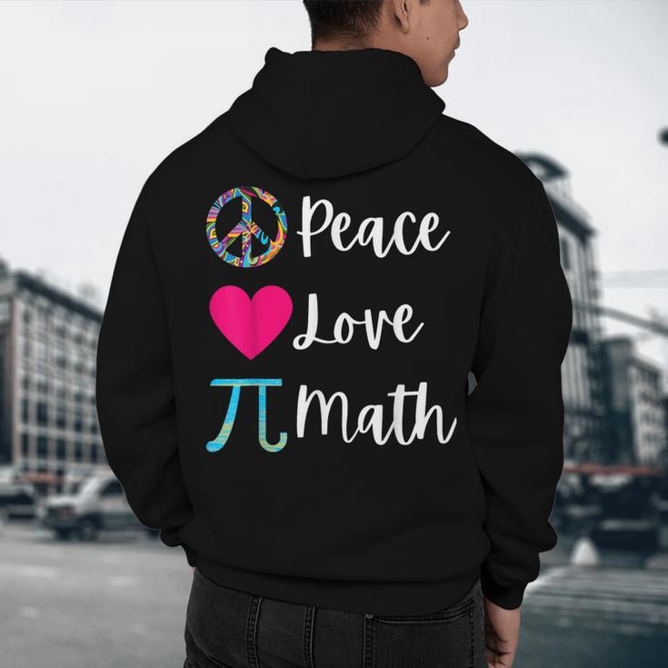 Peace Love Math Maths Teacher Pi Symbol Men Women Men's Hoodie Back Print, novelty gifts, funny gifts Peace Love Math Maths Teacher Pi Symbol Men Women Men's Hoodie Back Print, novelty gifts, funny gifts
