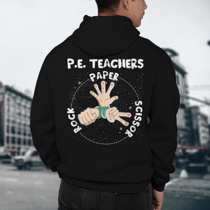 Physical Education PE Teacher Rock Paper Scissor Men's Hoodie Back Print, novelty gifts, funny gifts Physical Education PE Teacher Rock Paper Scissor Men's Hoodie Back Print, novelty gifts, funny gifts