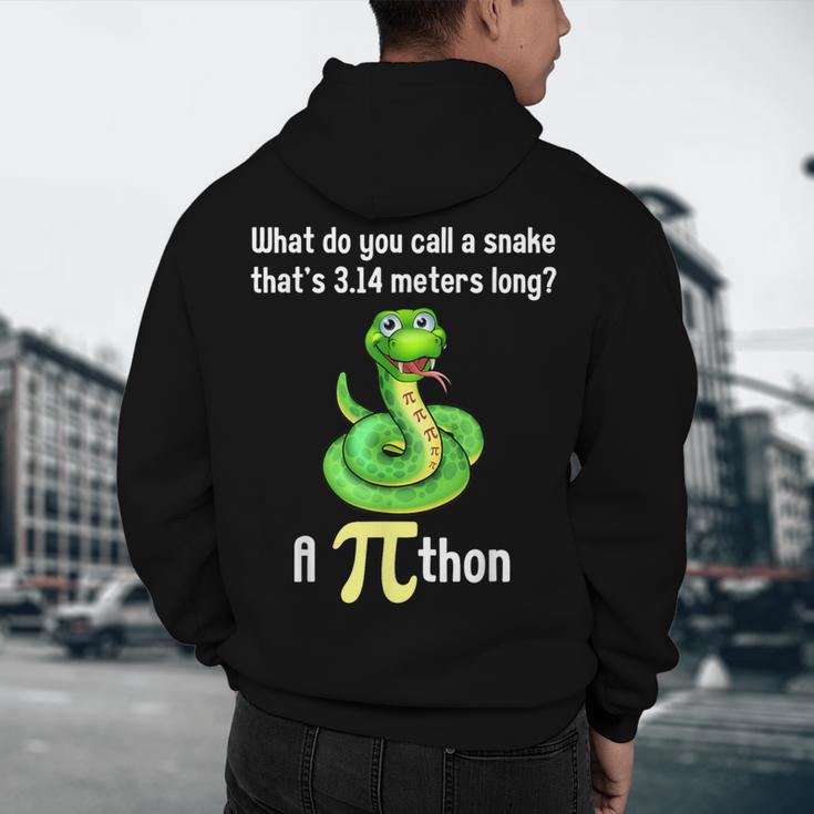 Pi Day Puns Pithon Math Teacher Jokes Women Men Kids Men's Hoodie Back Print, novelty gifts, funny gifts