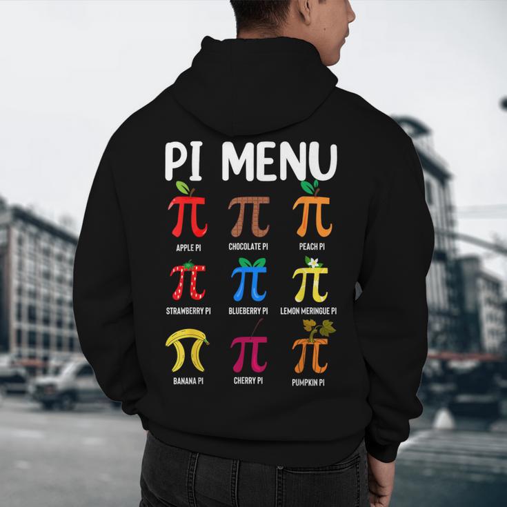 Pi Menu 314 Pi Symbol Math Teacher Happy Pi Day Men's Hoodie Back Print, novelty gifts, funny gifts