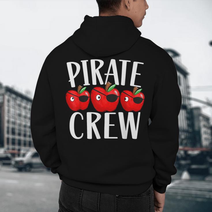 Pirate Crew Pirate Teacher Team Squad Talk Like A Pirate Day For Men Women Kids Men's Hoodie Back Print, novelty gifts, funny gifts