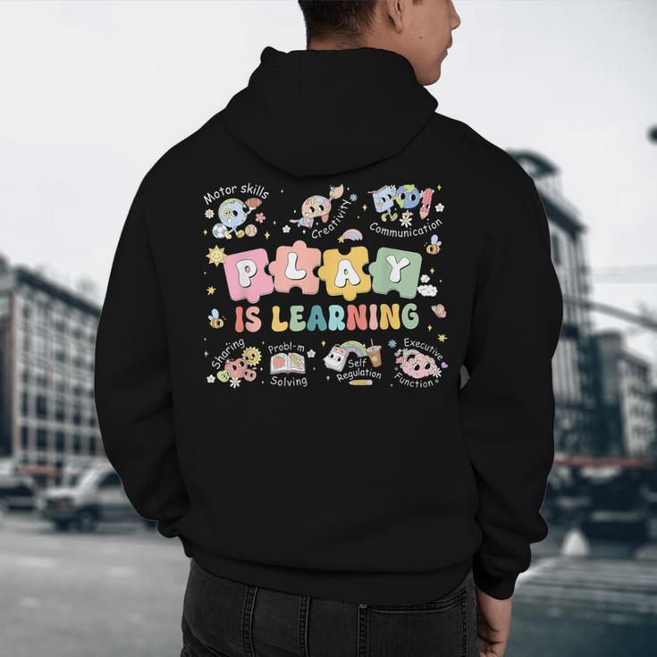Play Is Learning Teacher Student First Day Back To School Men's Hoodie Back Print, novelty gifts, funny gifts Play Is Learning Teacher Student First Day Back To School Men's Hoodie Back Print, novelty gifts, funny gifts