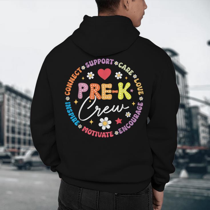 Pre-K Crew 1st Day Of School Preschool Teacher Men's Hoodie Back Print, novelty gifts, funny gifts Pre-K Crew 1st Day Of School Preschool Teacher Men's Hoodie Back Print, novelty gifts, funny gifts
