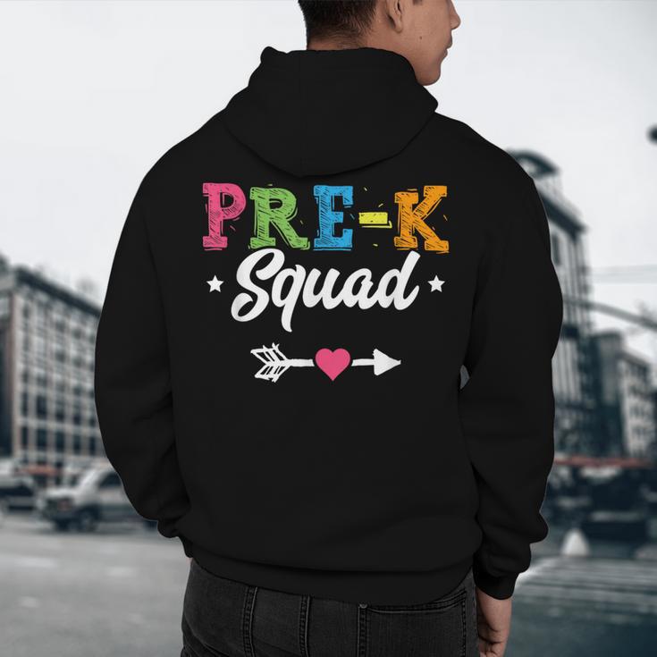 Pre-K Squad Teacher Student Kids Preschool Back To School Men's Hoodie Back Print, novelty gifts, funny gifts Pre-K Squad Teacher Student Kids Preschool Back To School Men's Hoodie Back Print, novelty gifts, funny gifts