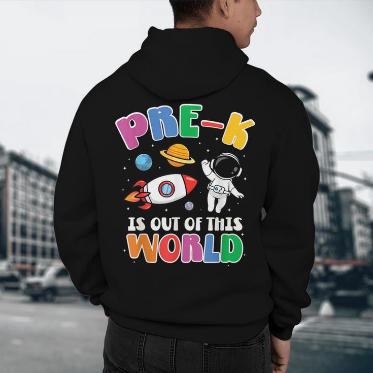 Pre-K Student Teacher Astronaut Space Back To School Men's Hoodie Back Print, novelty gifts, funny gifts Pre-K Student Teacher Astronaut Space Back To School Men's Hoodie Back Print, novelty gifts, funny gifts