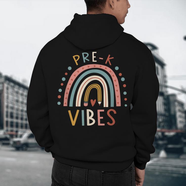 Pre K Vibes Back To School Student Teacher Men's Hoodie Back Print, novelty gifts, funny gifts