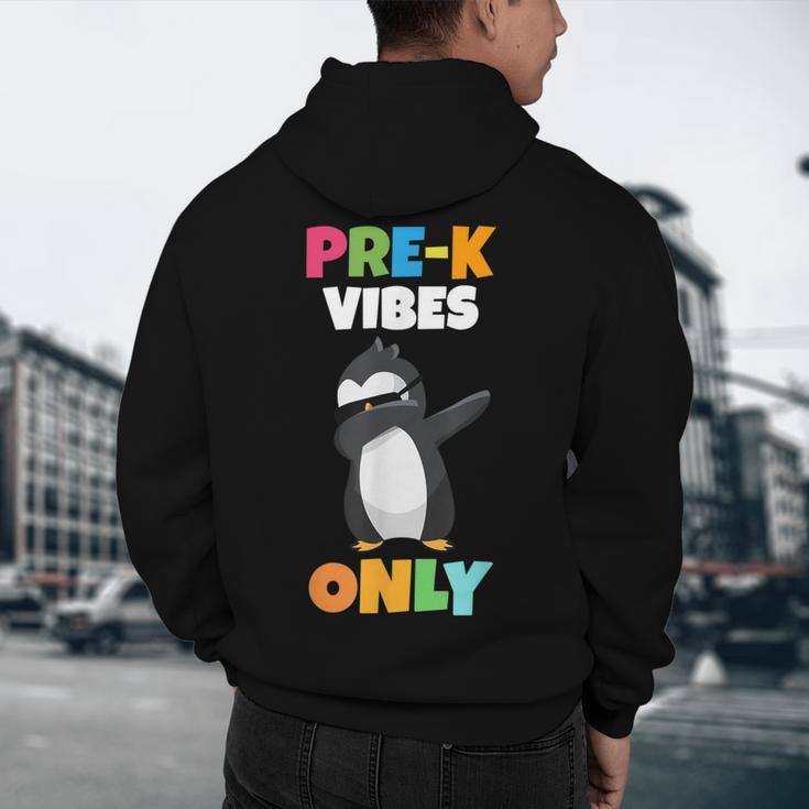 Pre-K Vibes Only Penguin Teachers Kids Back To School Men's Hoodie Back Print, novelty gifts, funny gifts