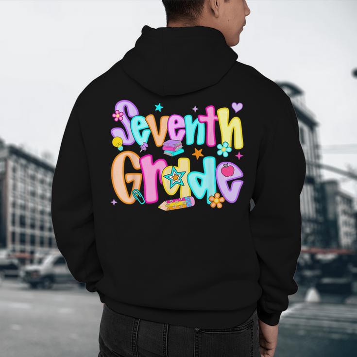Preppy Seventh Grade Back To School 7th Grade Teachers Girls Men's Hoodie Back Print, novelty gifts, funny gifts Preppy Seventh Grade Back To School 7th Grade Teachers Girls Men's Hoodie Back Print, novelty gifts, funny gifts