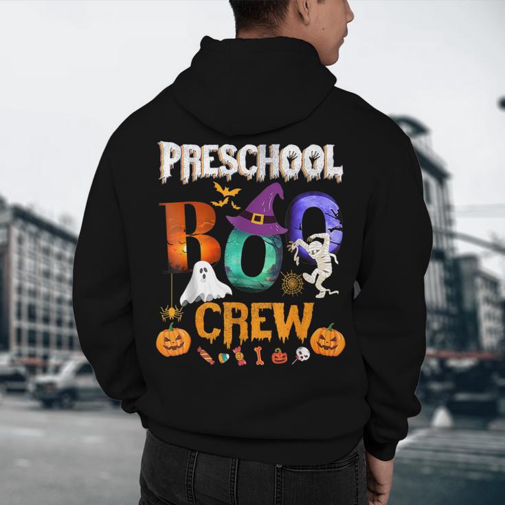Preschool Boo Crew Teacher Student Halloween Costume Men Women Kids Men's Hoodie Back Print, novelty gifts, funny gifts
