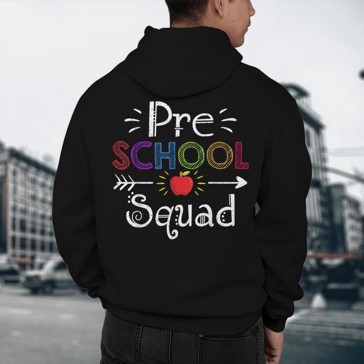 Preschool Squad Preschool Teacher Student Men's Hoodie Back Print, novelty gifts, funny gifts Preschool Squad Preschool Teacher Student Men's Hoodie Back Print, novelty gifts, funny gifts