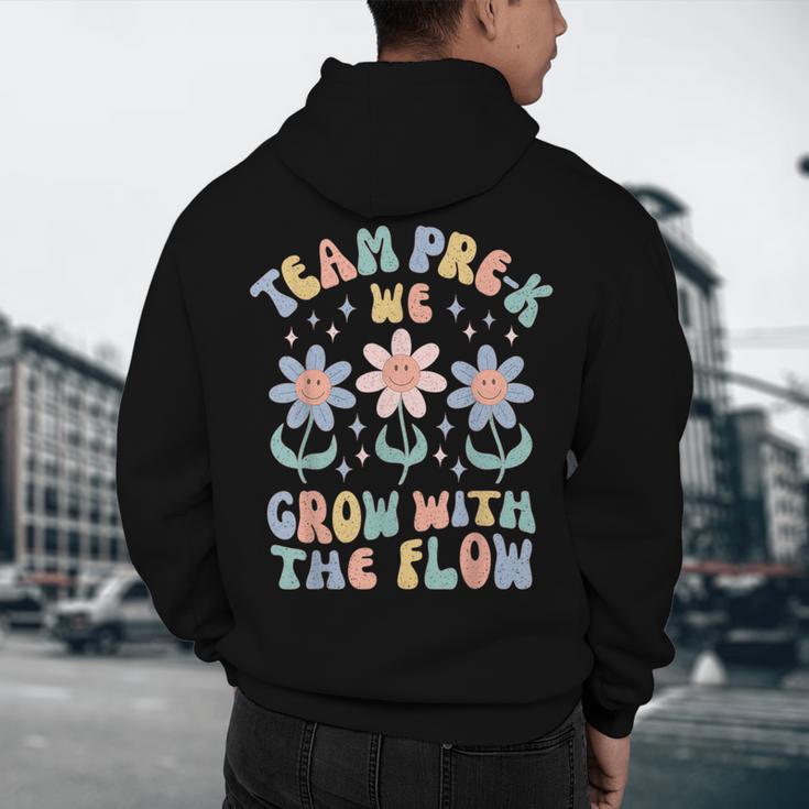 Preschool Teacher Appreciation Team Pre-K Grow With The Flow Men's Hoodie Back Print, novelty gifts, funny gifts Preschool Teacher Appreciation Team Pre-K Grow With The Flow Men's Hoodie Back Print, novelty gifts, funny gifts