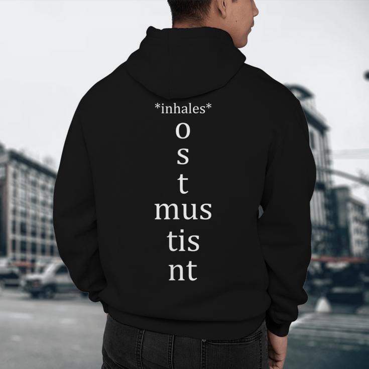 Present Active Conjugation Latin Teacher Latin Language Men's Hoodie Back Print, novelty gifts, funny gifts