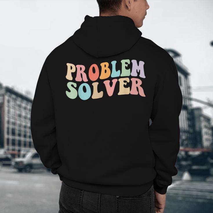 Problem Solver School Work Staff Front Desk Teacher Men's Hoodie Back Print, novelty gifts, funny gifts Problem Solver School Work Staff Front Desk Teacher Men's Hoodie Back Print, novelty gifts, funny gifts