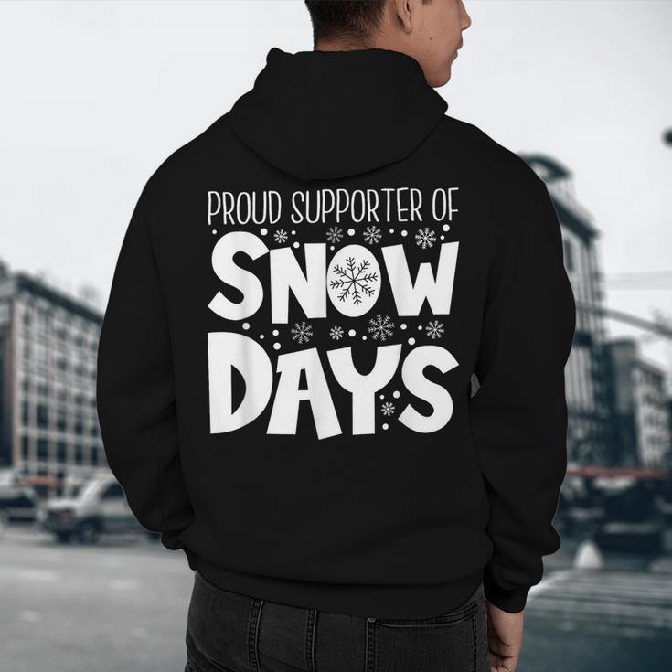 Proud Supporter Of Snow Days Teacher Christmas Men Women Men's Hoodie Back Print, novelty gifts, funny gifts