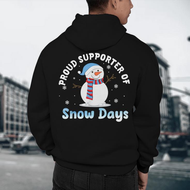 Proud Supporter Of Snow Days Teacher Men's Hoodie Back Print, novelty gifts, funny gifts