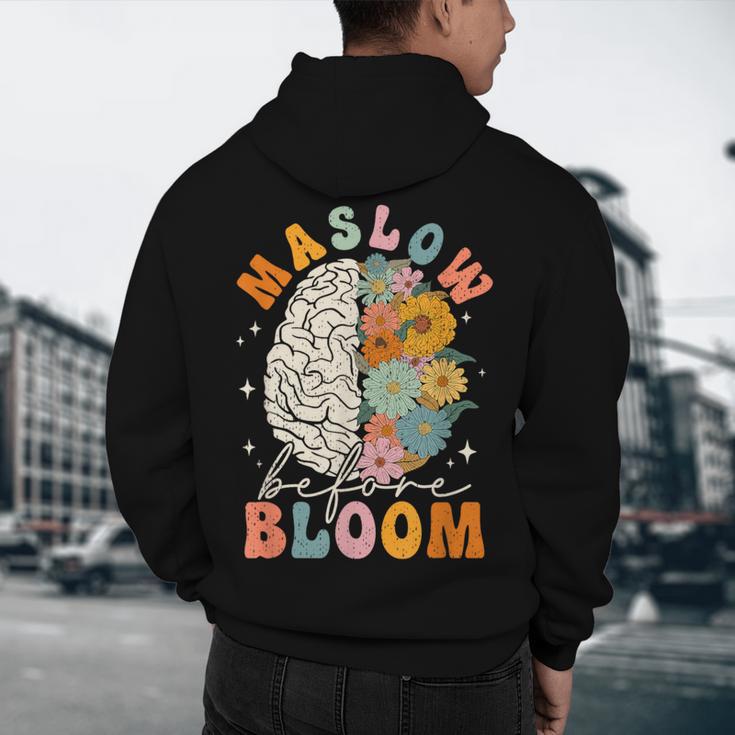 Psychologist Maslow Before Bloom Sped Teacher Classroom Men's Hoodie Back Print, novelty gifts, funny gifts Psychologist Maslow Before Bloom Sped Teacher Classroom Men's Hoodie Back Print, novelty gifts, funny gifts
