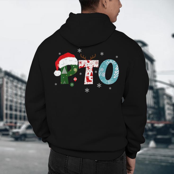 PTO Santa Hat Reindeer Parent Teacher Organization Christmas Men's Hoodie Back Print, novelty gifts, funny gifts PTO Santa Hat Reindeer Parent Teacher Organization Christmas Men's Hoodie Back Print, novelty gifts, funny gifts