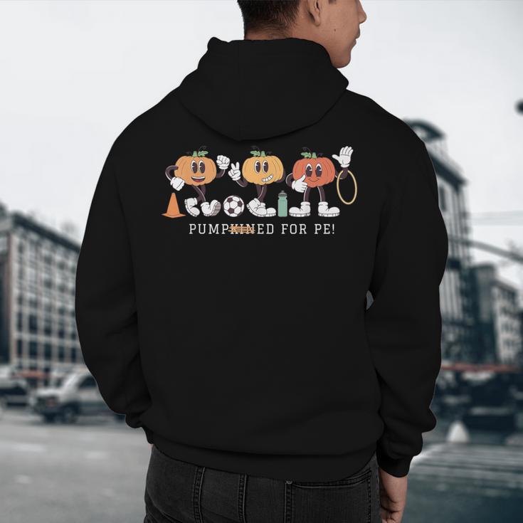 Pumpkin PE Teacher Team Physical Education Autumn Fall Men's Hoodie Back Print, novelty gifts, funny gifts