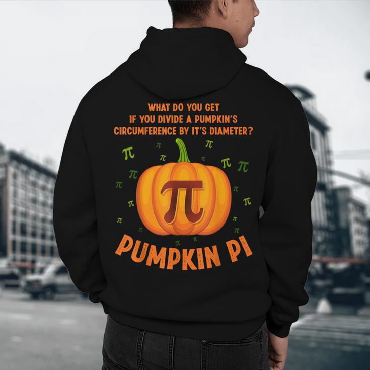 Pumpkin Pie Pi Math Teacher Shirt Halloween Men Adult Men's Hoodie Back Print, novelty gifts, funny gifts