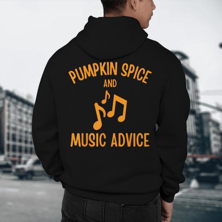 Pumpkin Spice And Music Advice Music Teacher Halloween Men's Hoodie Back Print, novelty gifts, funny gifts