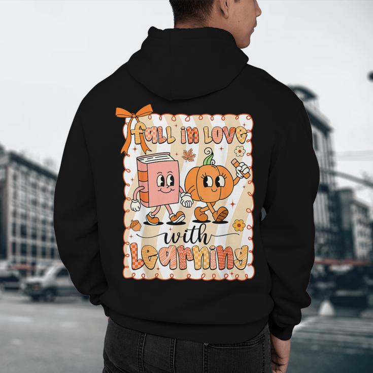 Pumpkin Teacher Preppy Fall In Love With Learning Autumn Men's Hoodie Back Print, novelty gifts, funny gifts Pumpkin Teacher Preppy Fall In Love With Learning Autumn Men's Hoodie Back Print, novelty gifts, funny gifts