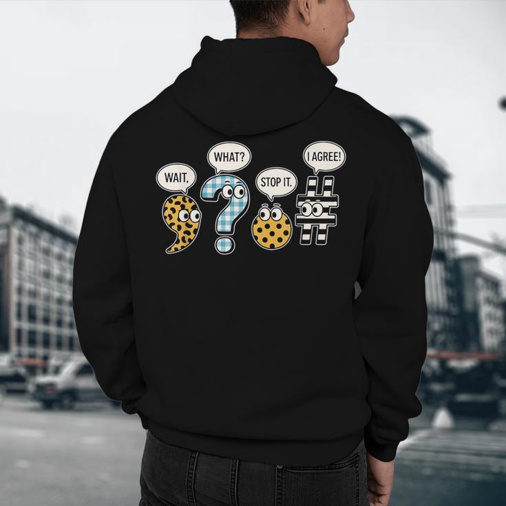 Punctuation English Grammar Teacher Back To School Men's Hoodie Back Print, novelty gifts, funny gifts Punctuation English Grammar Teacher Back To School Men's Hoodie Back Print, novelty gifts, funny gifts