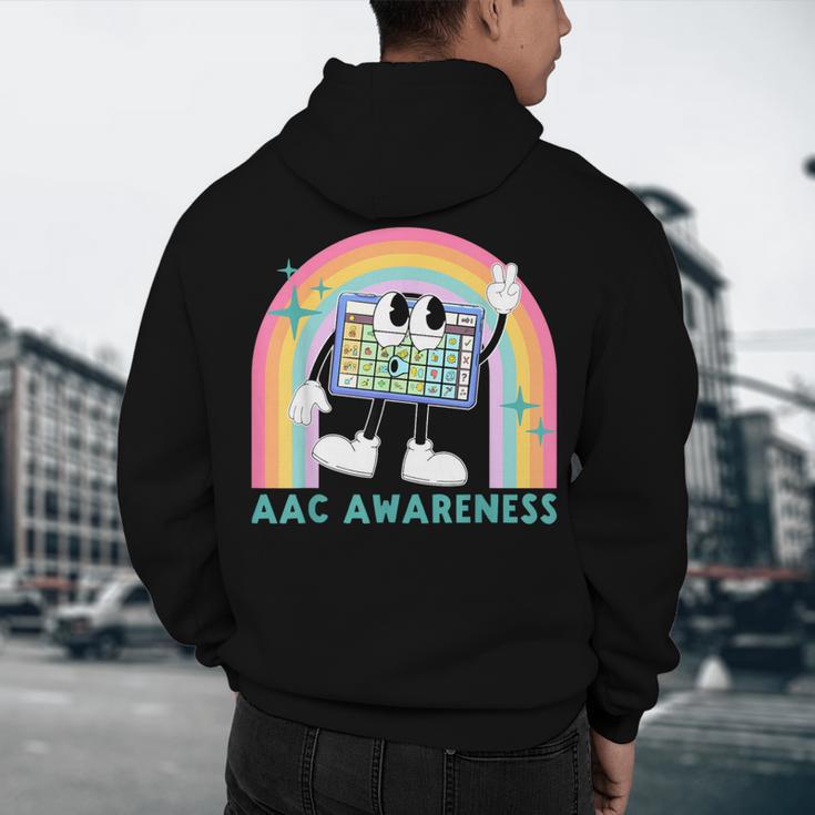 Rainbow AAC Awareness Month SPED Teacher SLP Communication Men's Hoodie Back Print, novelty gifts, funny gifts Rainbow AAC Awareness Month SPED Teacher SLP Communication Men's Hoodie Back Print, novelty gifts, funny gifts