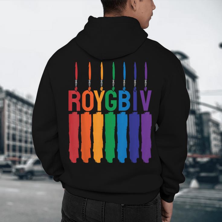 Rainbow Roygbiv Kids Artist Costume Art Teacher Men's Hoodie Back Print, novelty gifts, funny gifts Rainbow Roygbiv Kids Artist Costume Art Teacher Men's Hoodie Back Print, novelty gifts, funny gifts