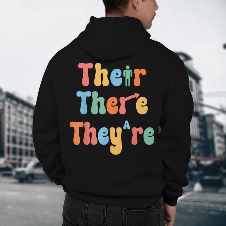 There Their They'Re English Class Grammar Joke Teacher Men's Hoodie Back Print, novelty gifts, funny gifts There Their They'Re English Class Grammar Joke Teacher Men's Hoodie Back Print, novelty gifts, funny gifts