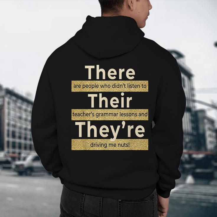 There Their They'Re T Shirt English Grammar Teacher For Men Women Men's Hoodie Back Print, novelty gifts, funny gifts There Their They'Re T Shirt English Grammar Teacher For Men Women Men's Hoodie Back Print, novelty gifts, funny gifts