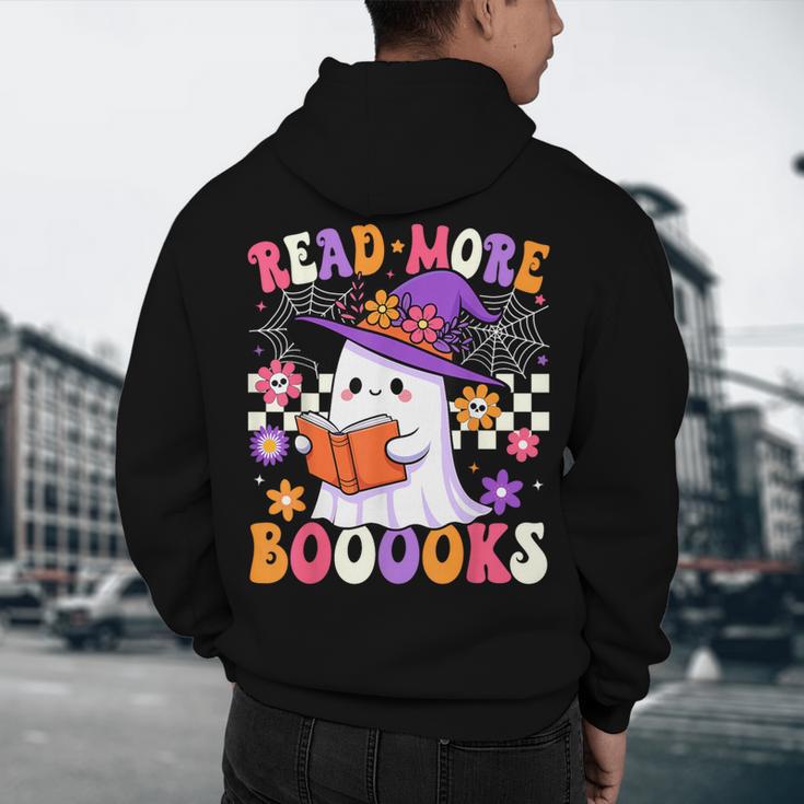 Read More Books Ghost Reading Book Teacher Halloween Men's Hoodie Back Print, novelty gifts, funny gifts